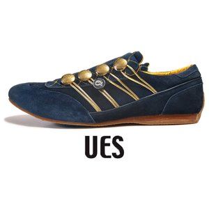 UES Upper Echelon The Prince Navy 0612316SSUEM Blue Gold Suede Men 10.5 Sneakers